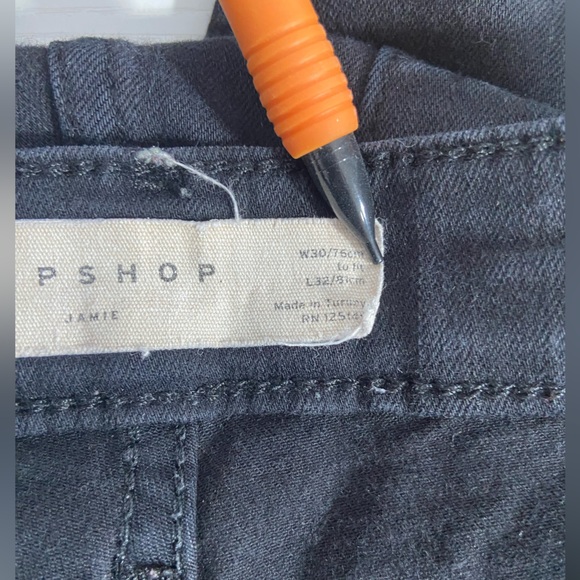 Topshop Black Distressed Skinny Jeans - Picture 3 of 4